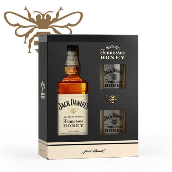 Imagen de JACK DANIEL'S TENNESSEE HONEY 750ML + 2VASOS